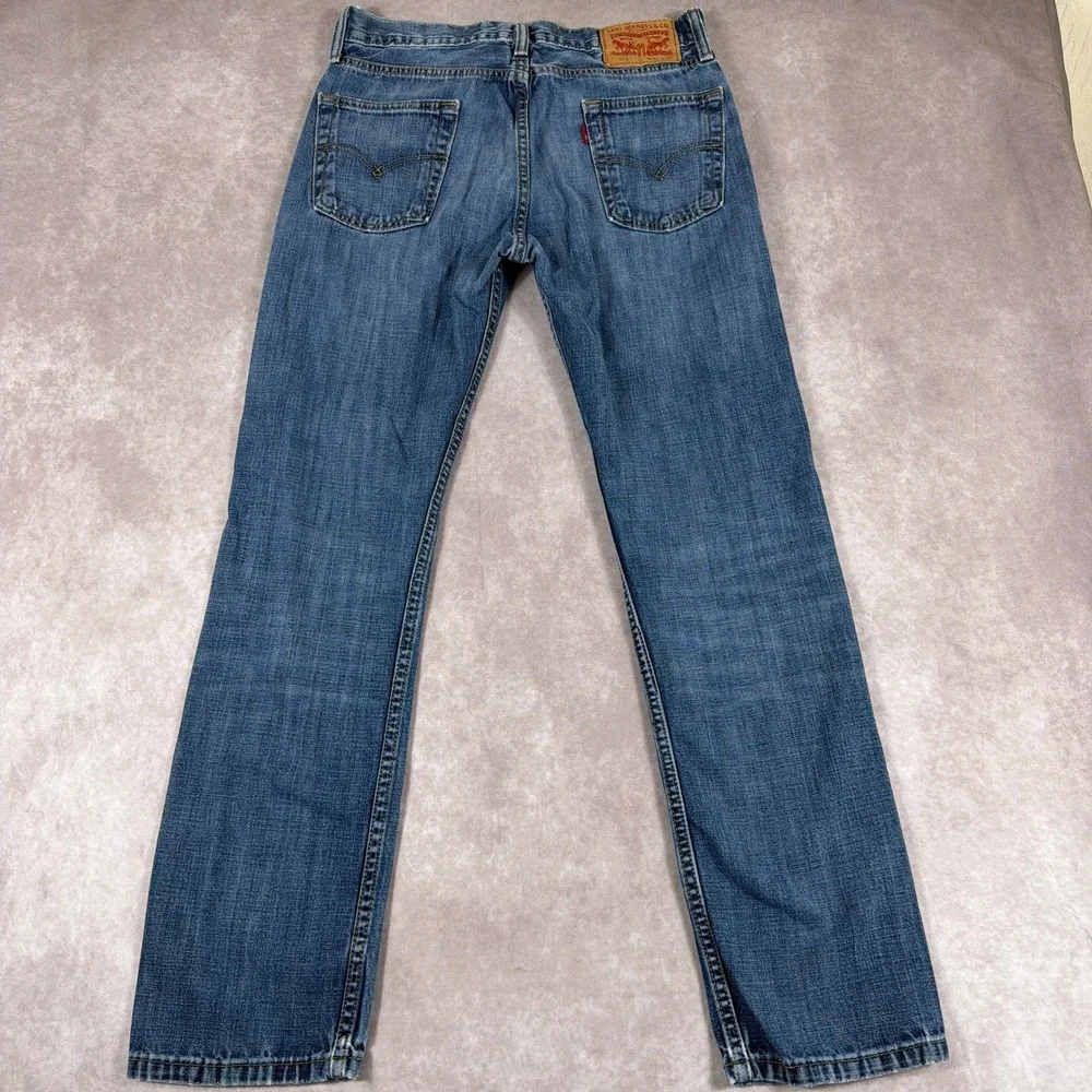 Levi's 513 Slim Straight Jeans Medium Wash Denim W30 L32 Blue Mens Casual Pants